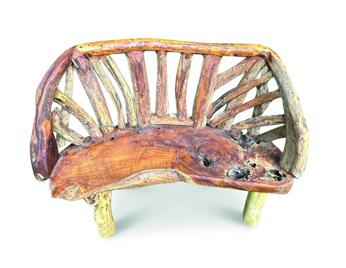 Teak Driftwood Garden Bench 130cm