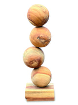 Teak 4 Ball Sculpture 45cm
