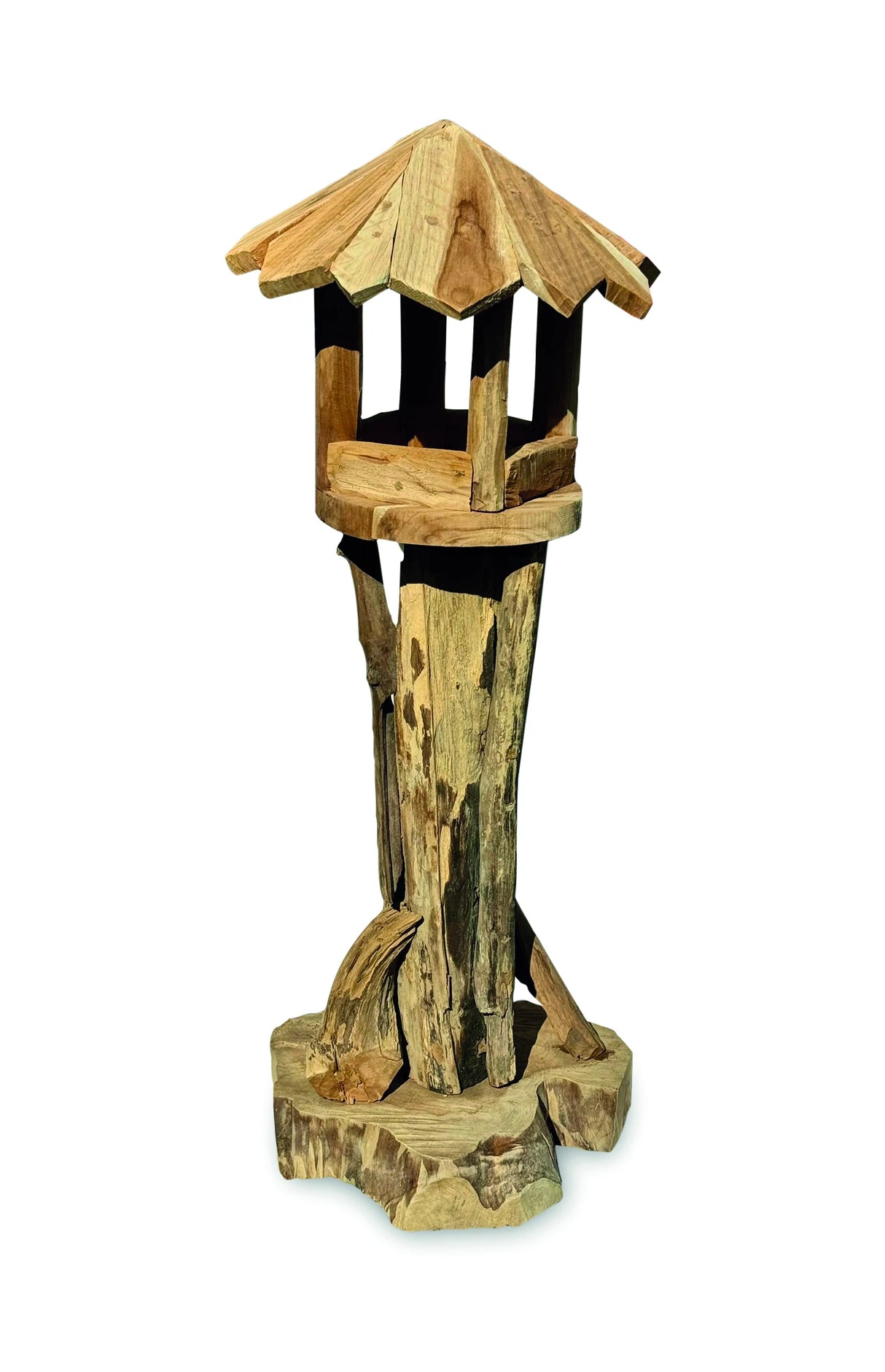 Mini Bali Driftwood Bird Food Pecking Station