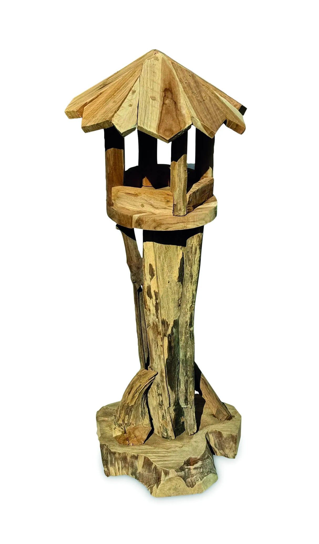 Mini Bali Driftwood Bird Food Pecking Station