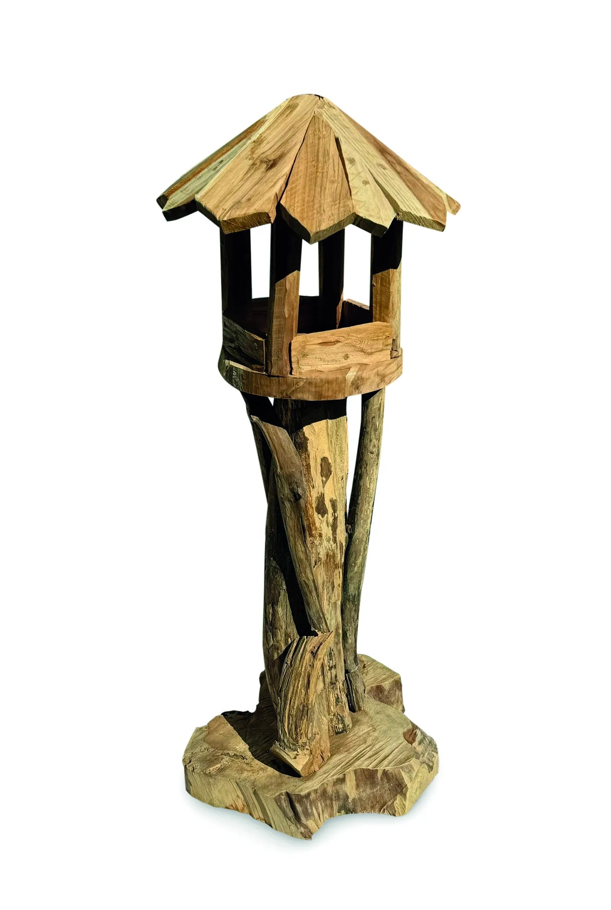 Mini Bali Driftwood Bird Food Pecking Station
