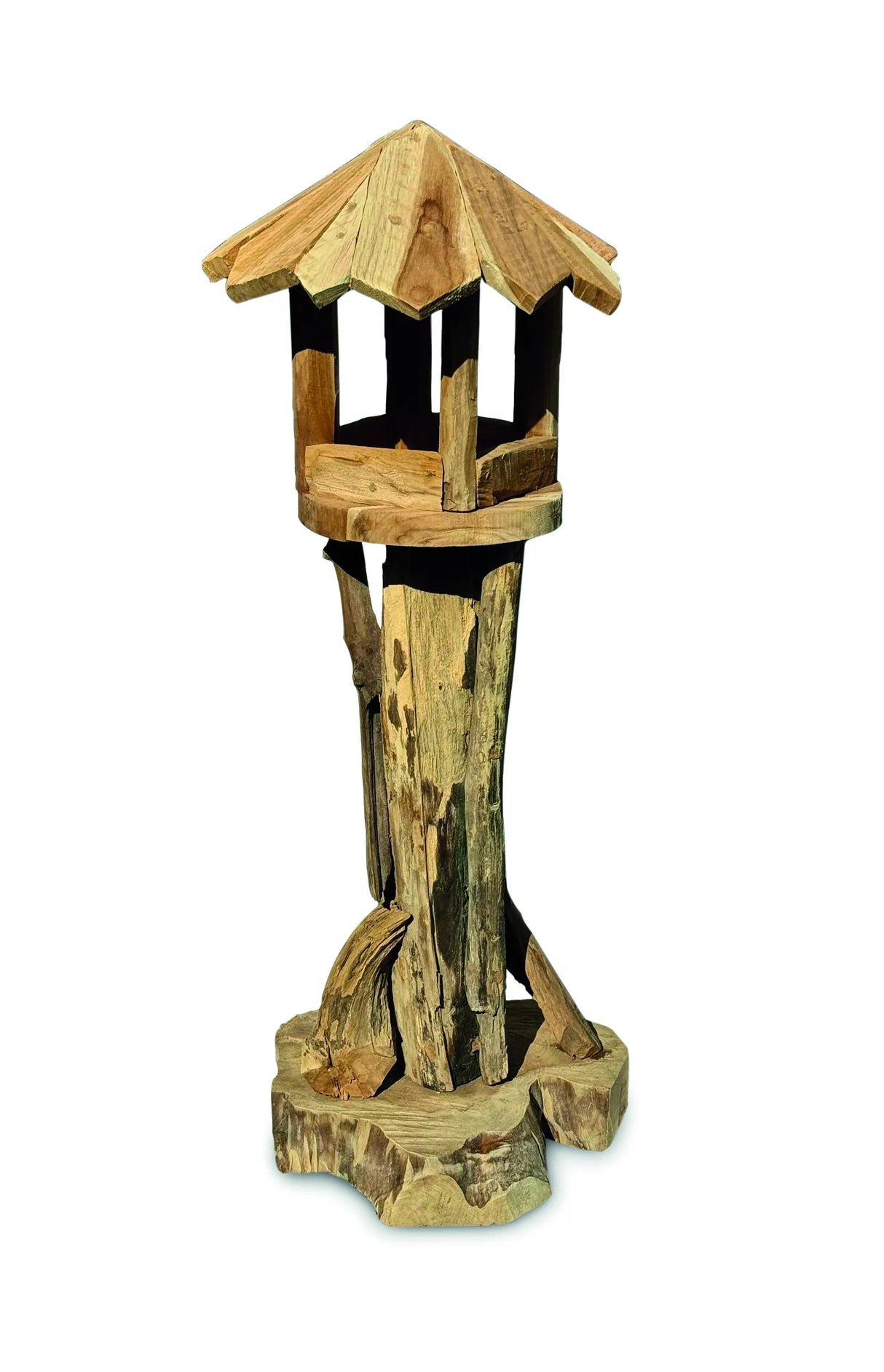 Mini Bali Driftwood Bird Food Pecking Station