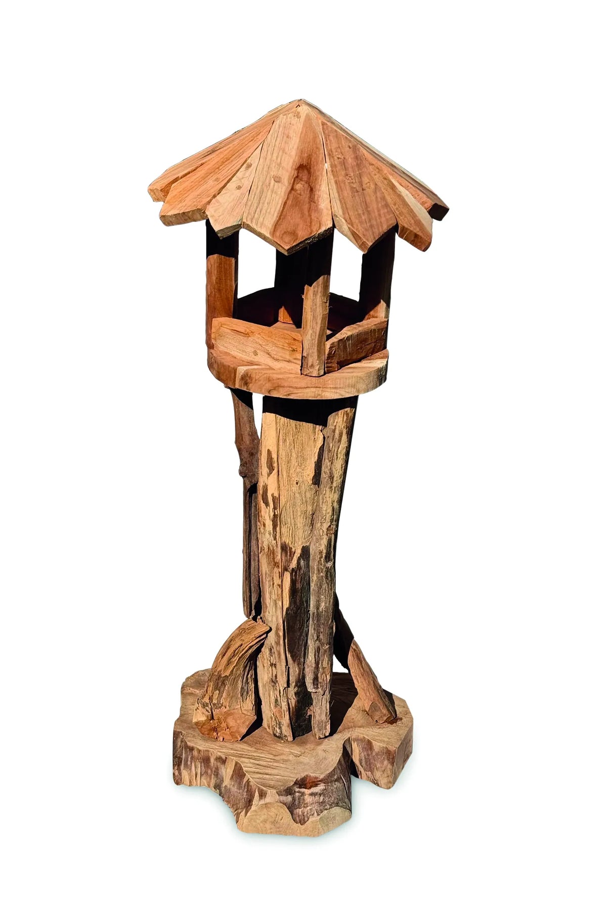 Mini Bali Driftwood Bird Food Pecking Station