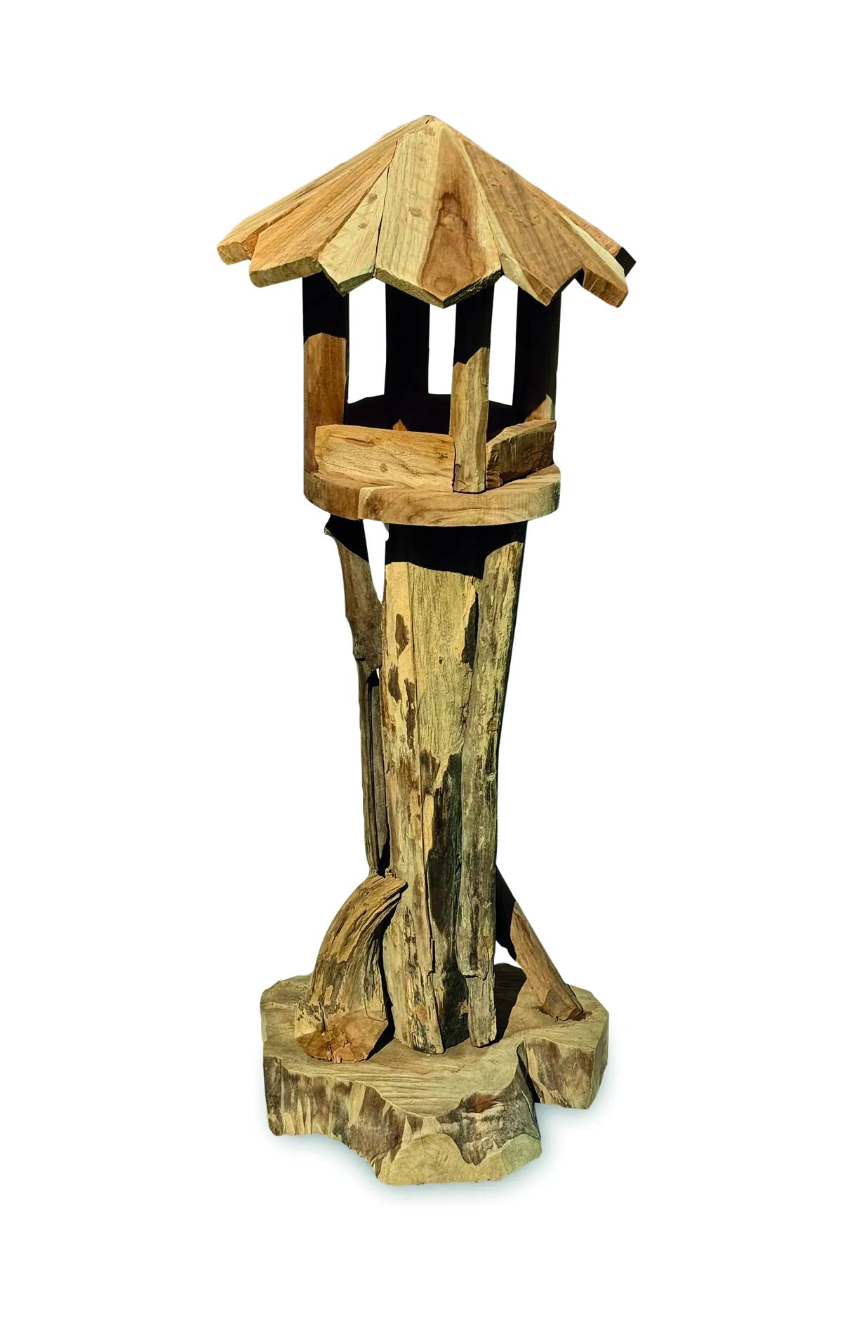 Mini Bali Driftwood Bird Food Pecking Station