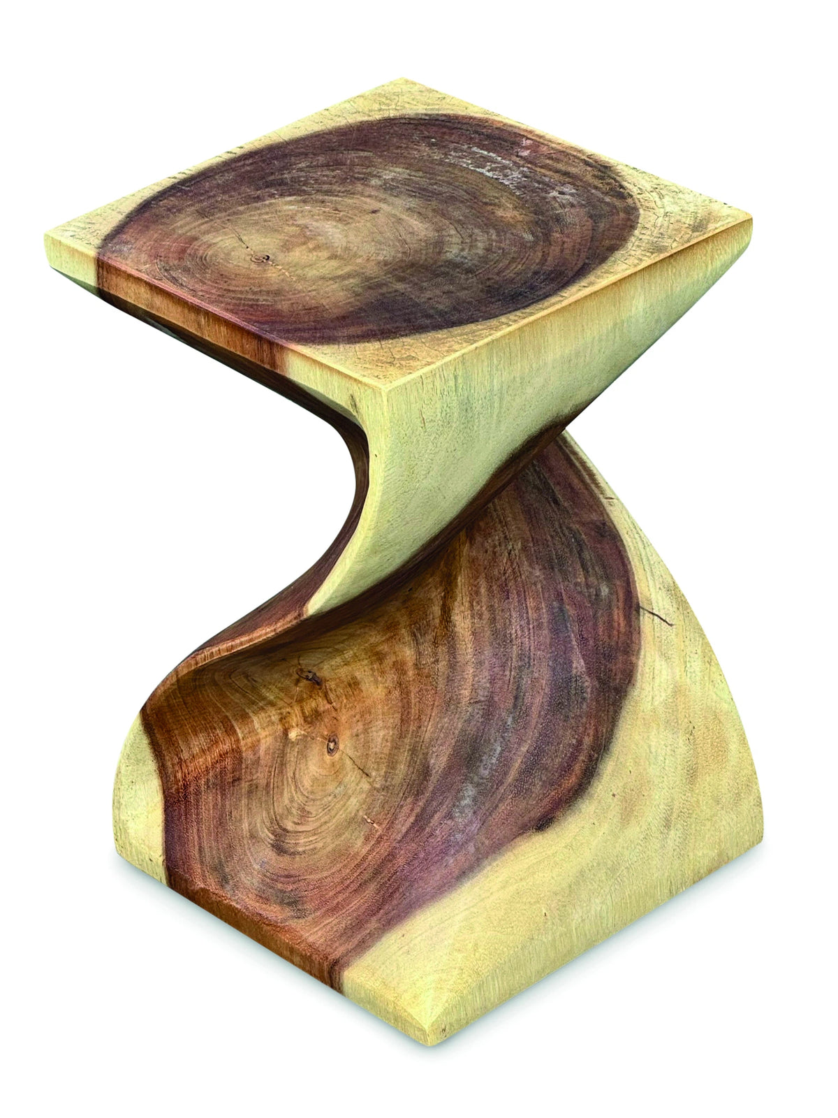Full Solid Bali Twist Lamp Table/Stool 45cm (Indoor Use Only)