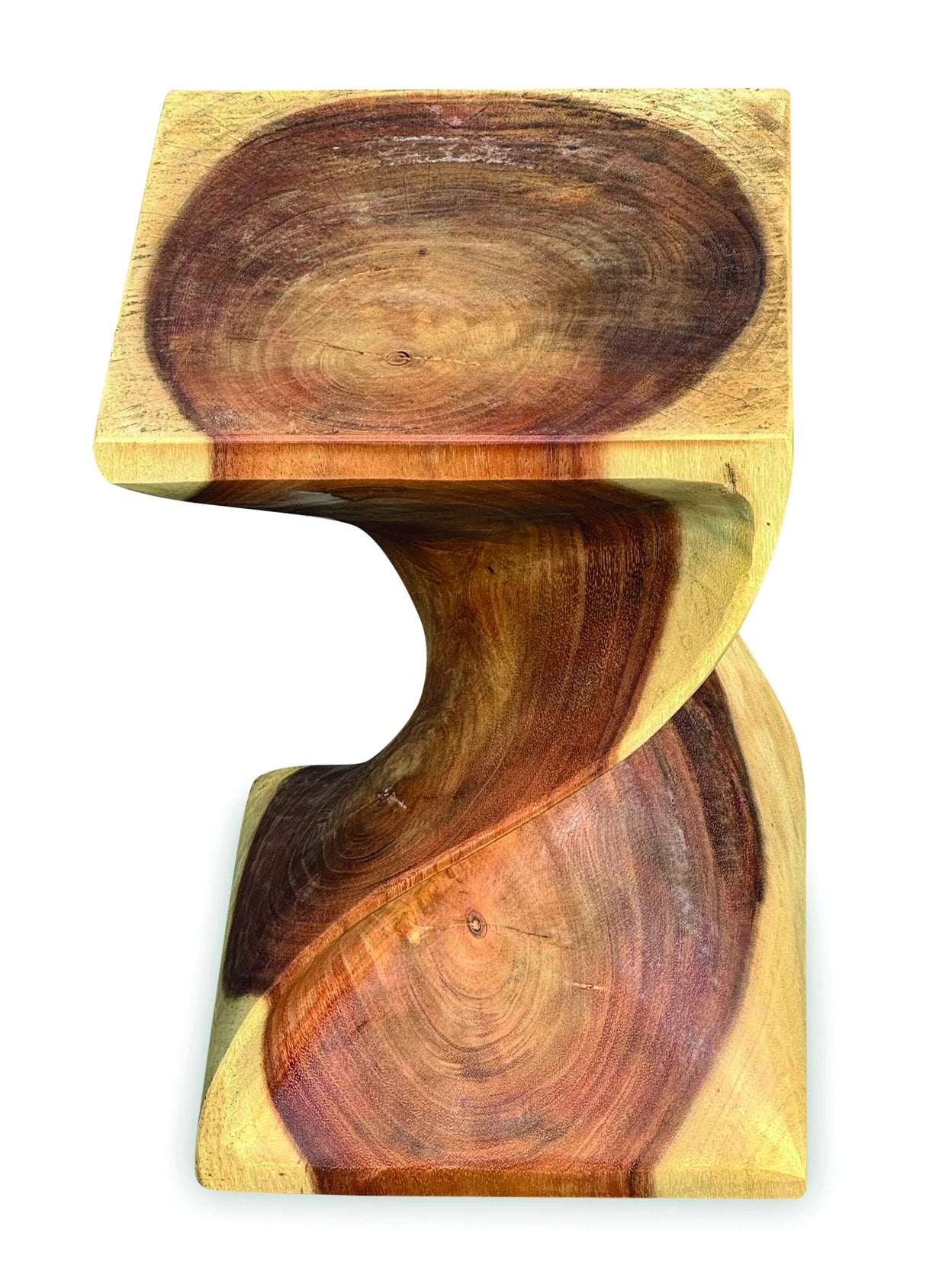 Full Solid Bali Twist Lamp Table/Stool 45cm (Indoor Use Only)