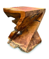 Solid Teak Z Twist Stool 40cm
