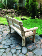 Rustic Solid Teak Chunky Garden Bench 170cm