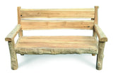 Rustic Solid Teak Chunky Garden Bench 170cm