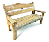 Rustic Solid Teak Chunky Garden Bench 170cm