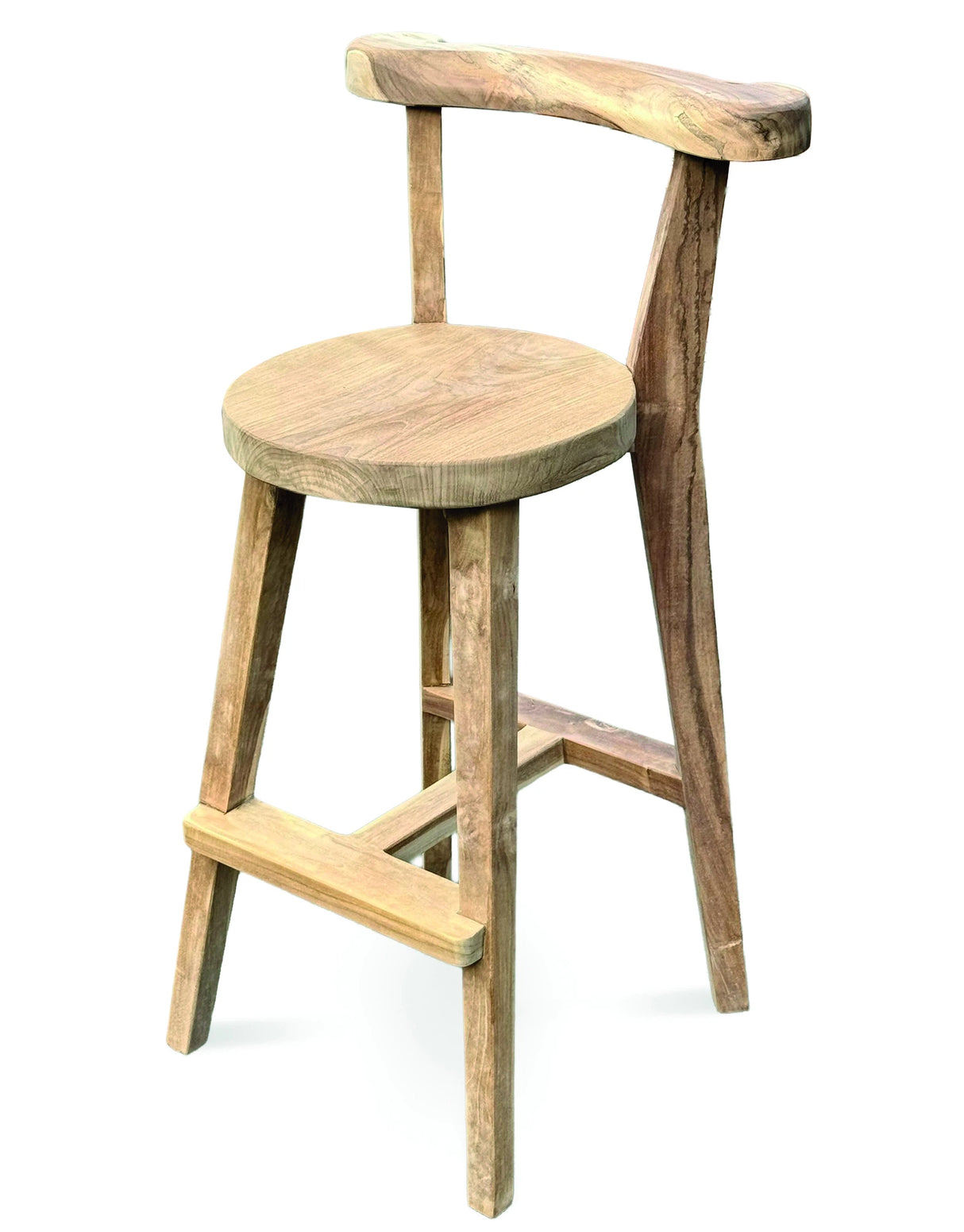 Sit Back & Relax Teak Bar Stool