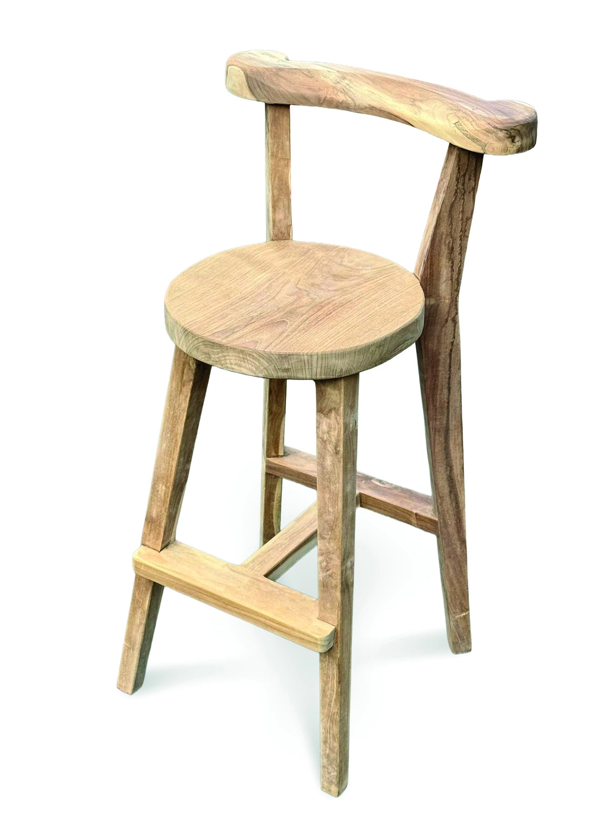 Sit Back & Relax Teak Bar Stool