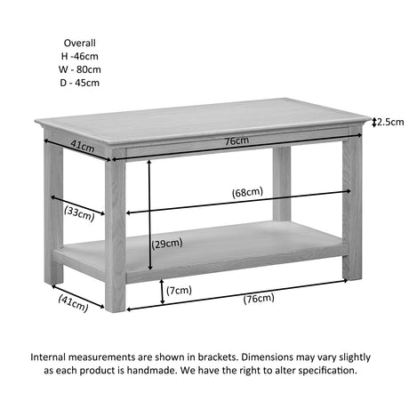 Coffee Table with Shelf