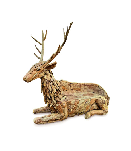 TEAK STAG BENCH LARGE