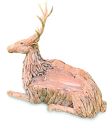 TEAK STAG BENCH LARGE