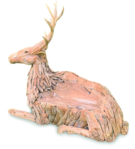 TEAK STAG BENCH LARGE