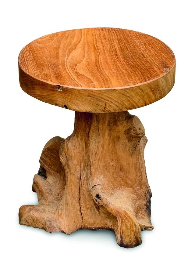 Baby Round Teak Root Lamp Table H30cm