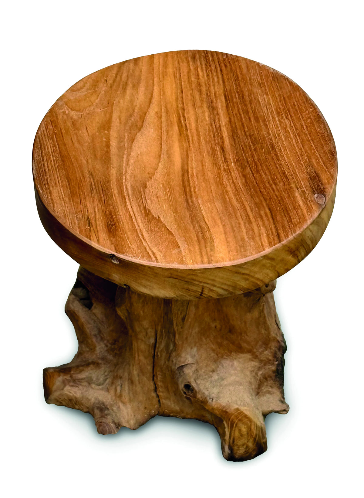 Baby Round Teak Root Lamp Table H30cm