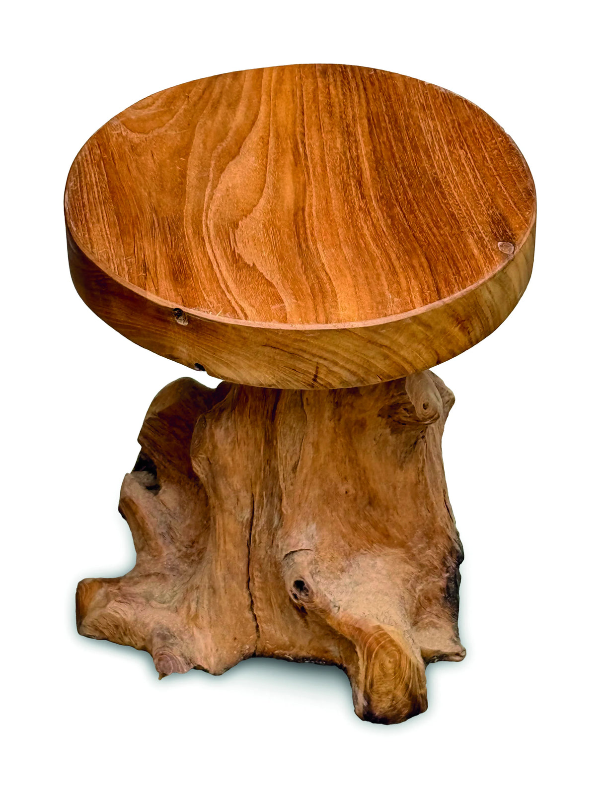 Baby Round Teak Root Lamp Table H30cm