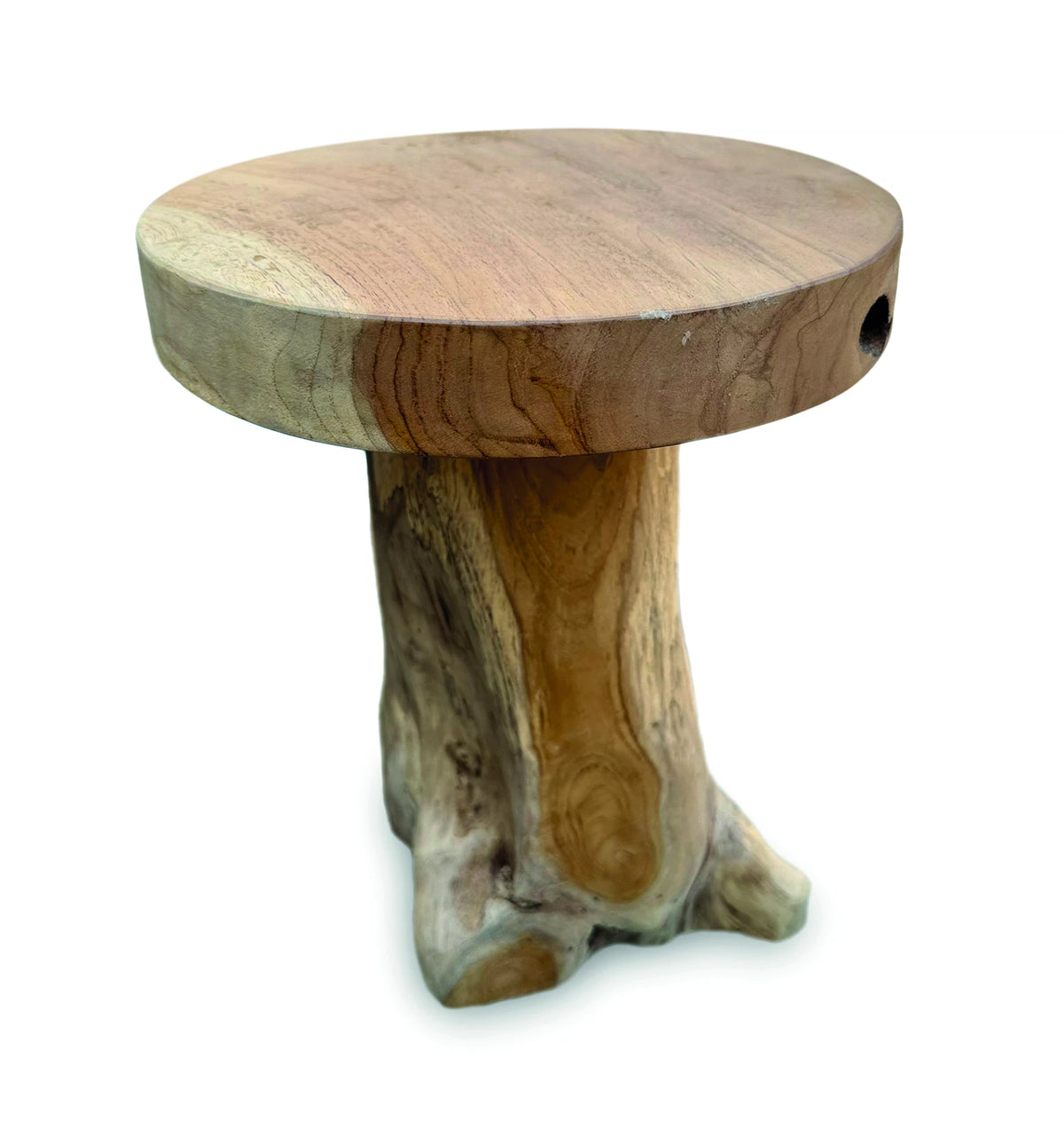 Baby Round Teak Root Lamp Table H30cm