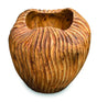 Striped Teak Vase 22-25cm