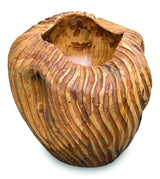 Striped Teak Vase 22-25cm
