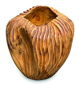 Striped Teak Vase 22-25cm