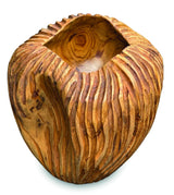 Striped Teak Vase 22-25cm