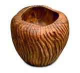 Striped Teak Vase 22-25cm