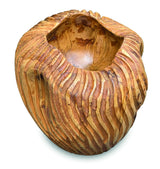 Striped Teak Vase 22-25cm