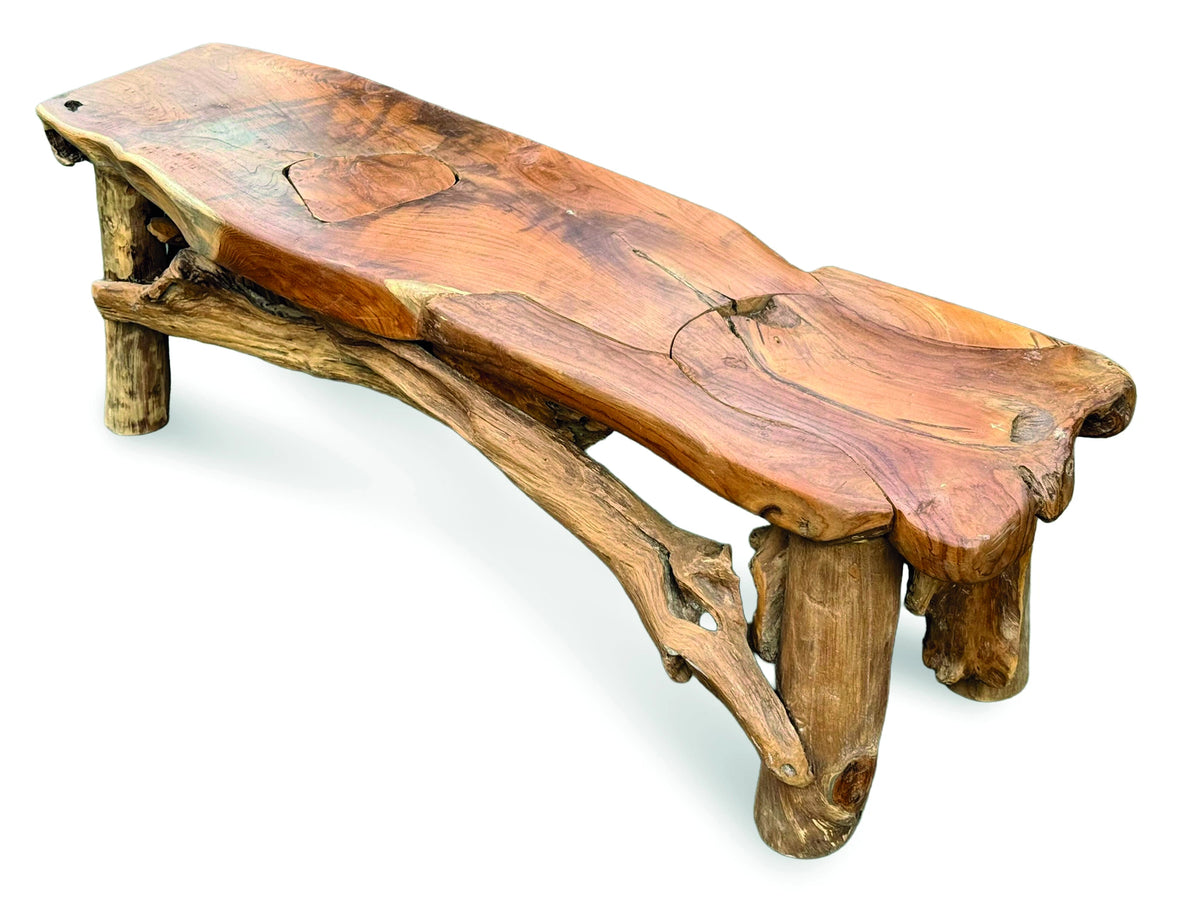 Flintstone No Back Teak Bench 150cm