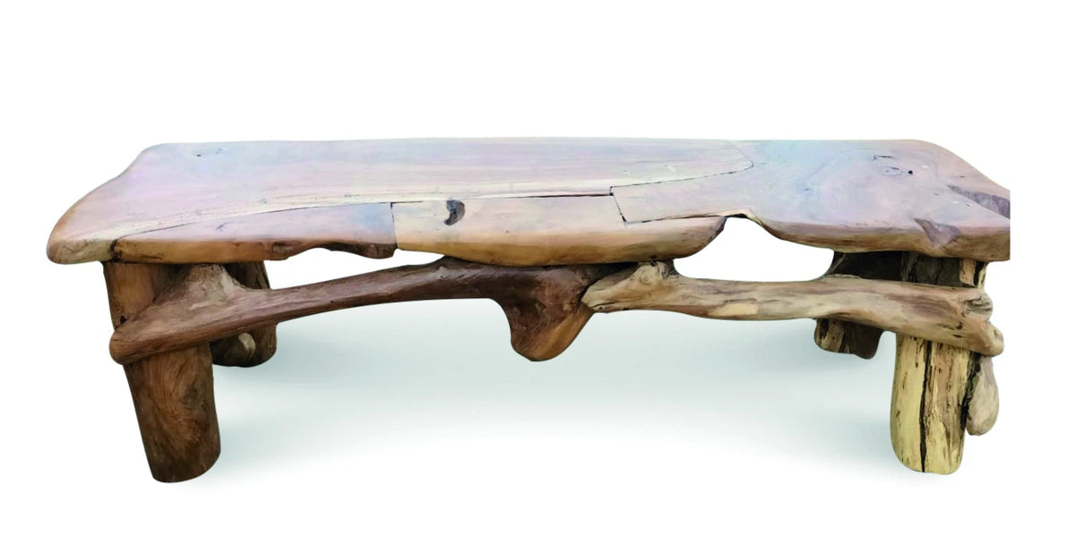 Flintstone No Back Teak Bench 150cm