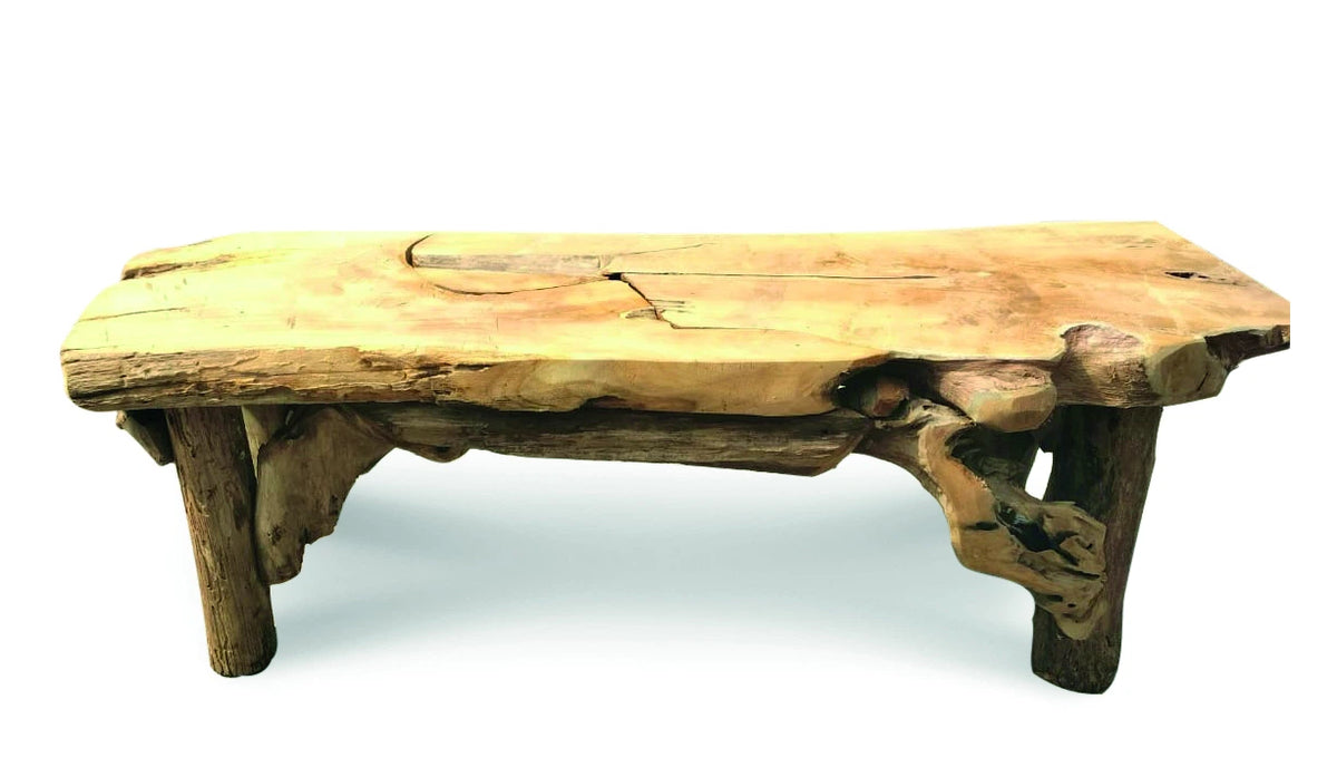 Flintstone No Back Teak Bench 150cm