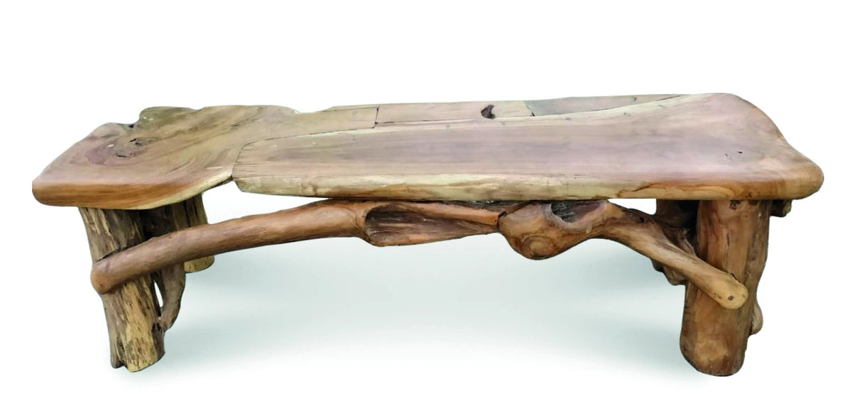 Flintstone No Back Teak Bench 150cm