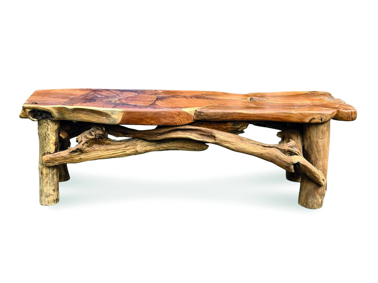 Flintstone No Back Teak Bench 150cm