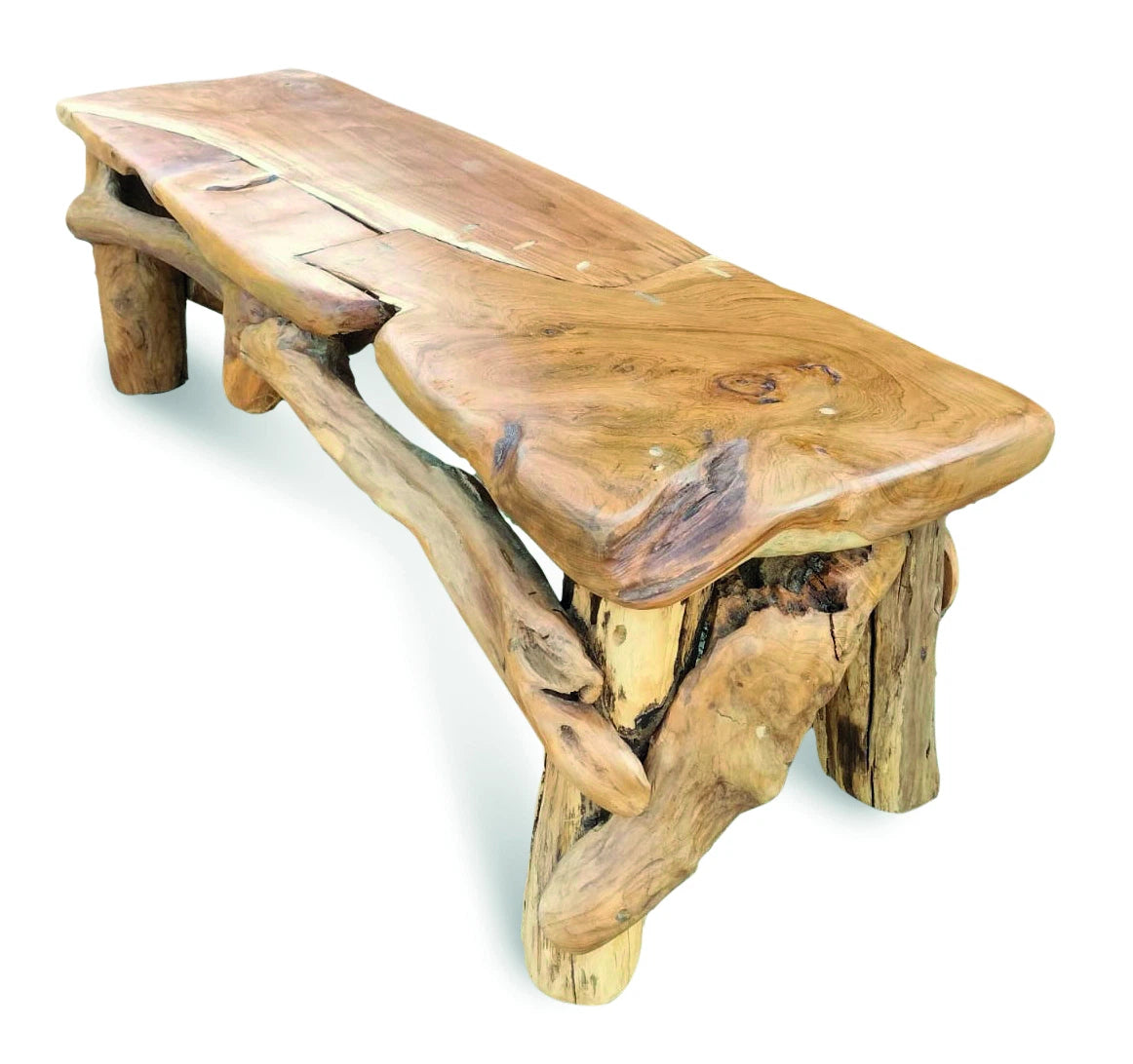 Flintstone No Back Teak Bench 150cm