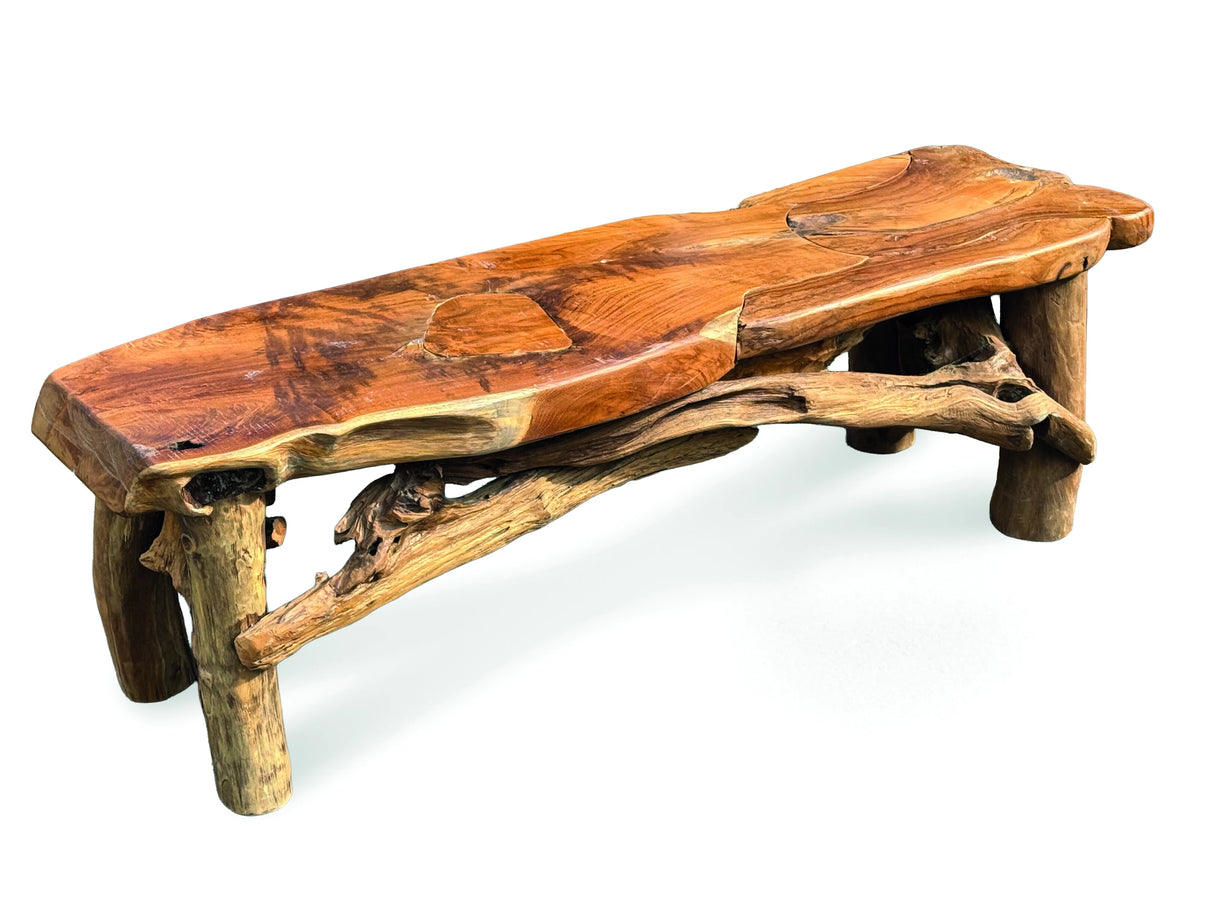 Flintstone No Back Teak Bench 150cm