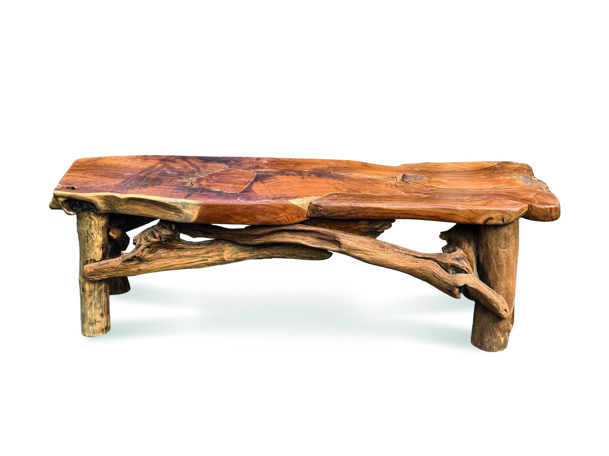 Flintstone No Back Teak Bench 150cm