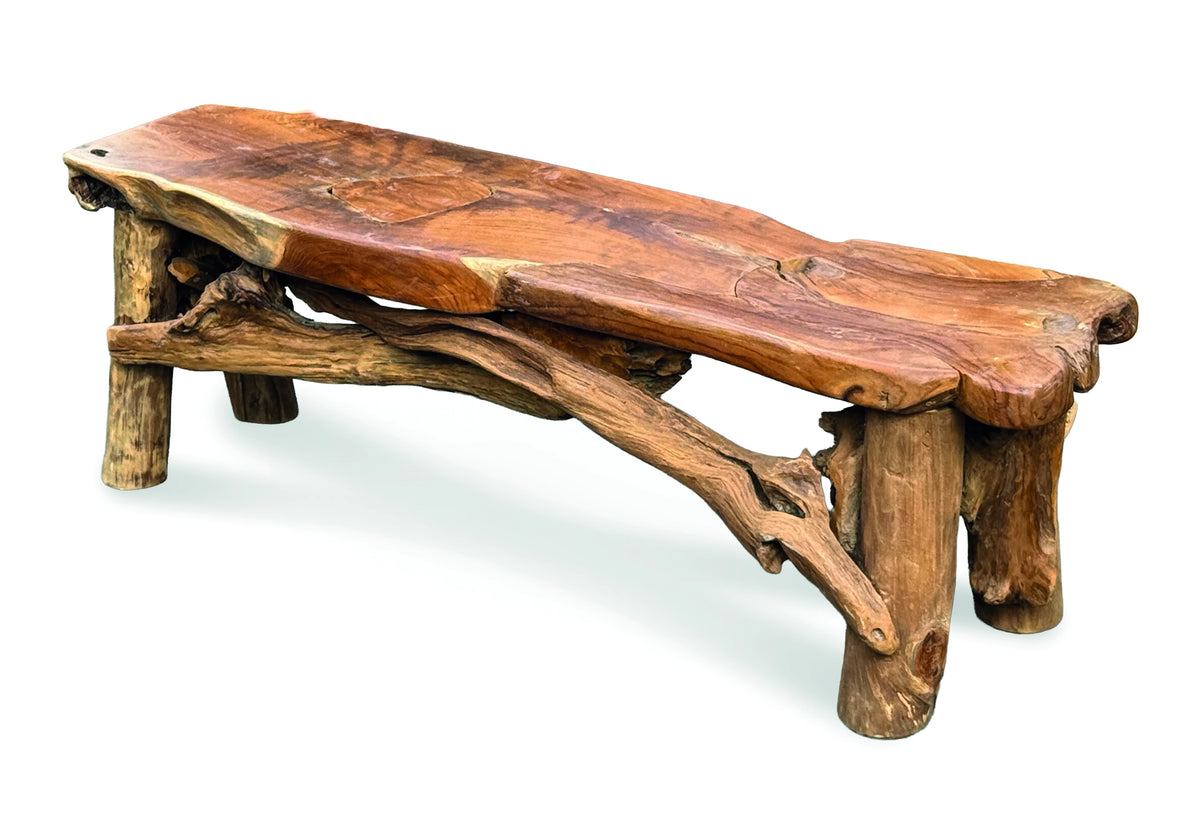Flintstone No Back Teak Bench 150cm