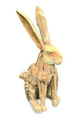 Teak Root Hare H80cm