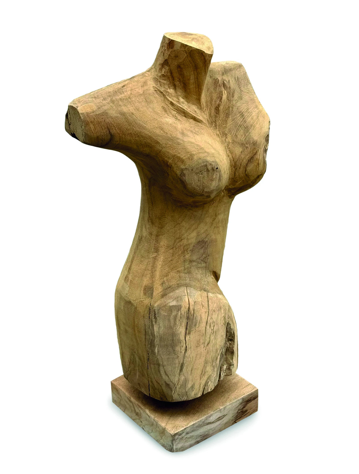 Solid Teak Naked Lady Sculpture H55cm