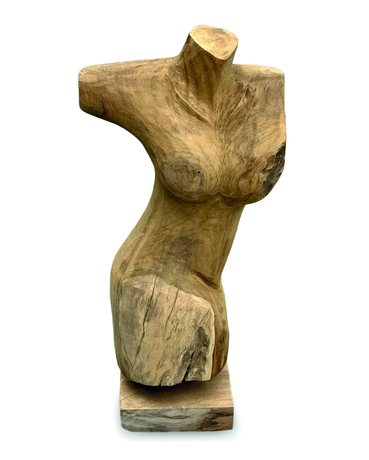Solid Teak Naked Lady Sculpture H55cm