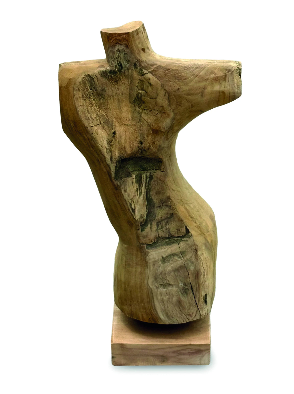 Solid Teak Naked Lady Sculpture H55cm