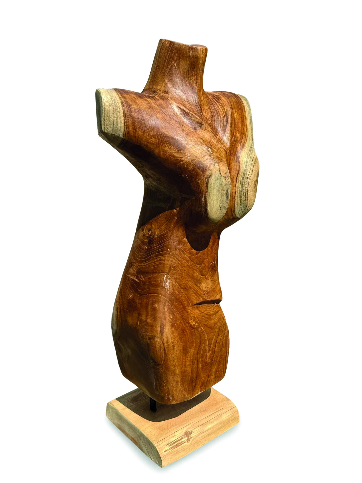 Solid Teak Naked Lady Sculpture H55cm