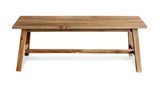 RECLAIMED TEAK BACKLESS  BENCH 120CM