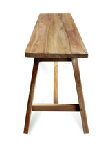 RECLAIMED TEAK BACKLESS  BENCH 120CM