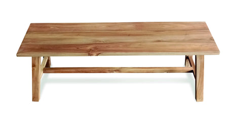 RECLAIMED TEAK BACKLESS  BENCH 120CM