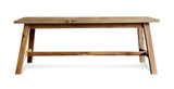 RECLAIMED TEAK BACKLESS  BENCH 120CM