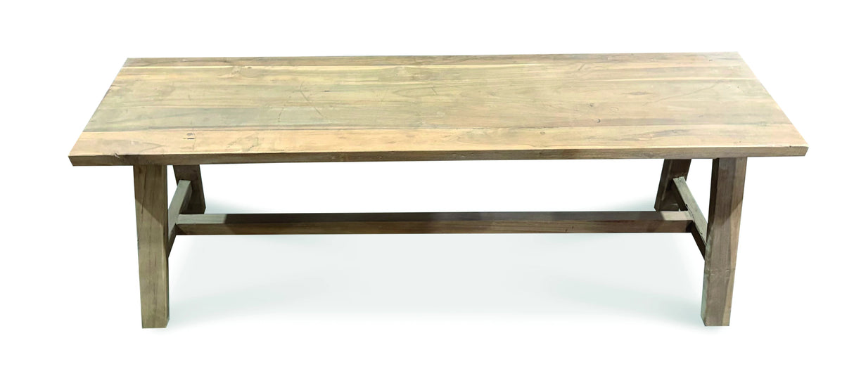 RECLAIMED TEAK BACKLESS  BENCH 120CM