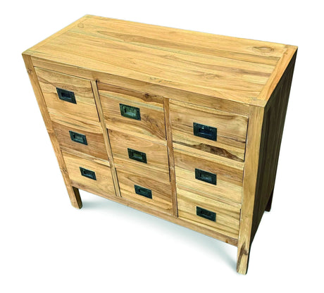 Reclaimed Teak Cabinet 9 Drawers